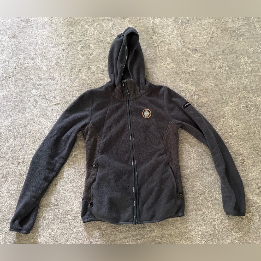Pikeur Sports Fleece Gray Hooded Full Zip Jacket sz 36/small